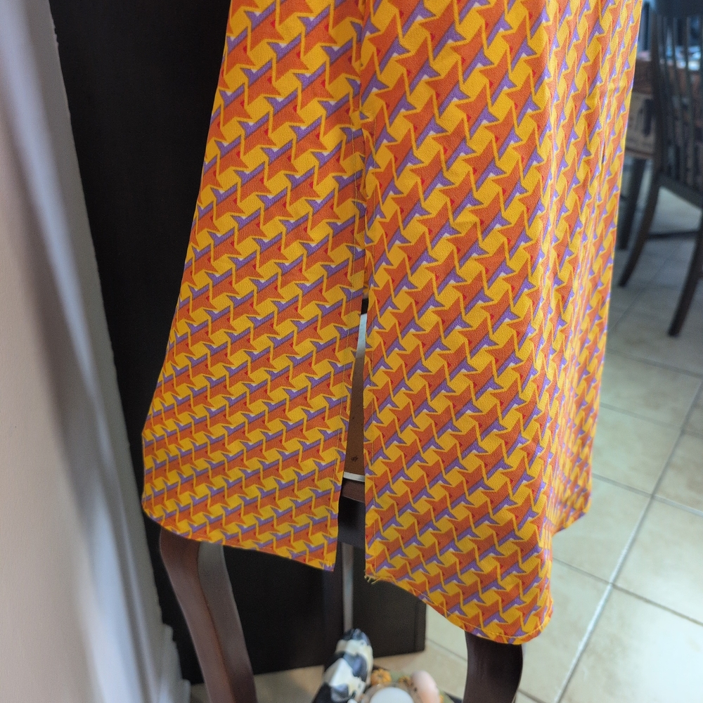 Forever 21 Orange Check Midi Slip Dress - Picture 7 of 12